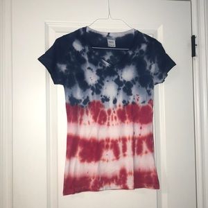 Custom Fourth of July tie-dye shirt